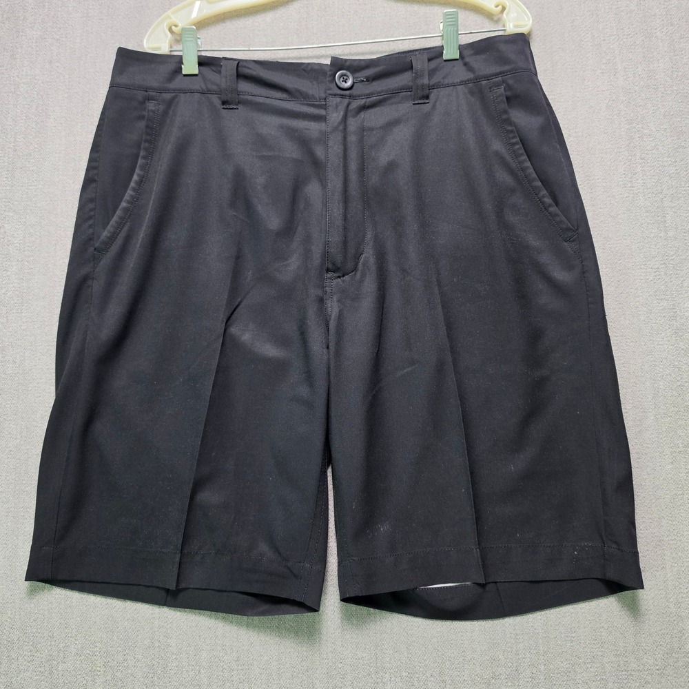 CSG Golf Shorts Men 34 Black Performance Flat Front Champs Sports Gear